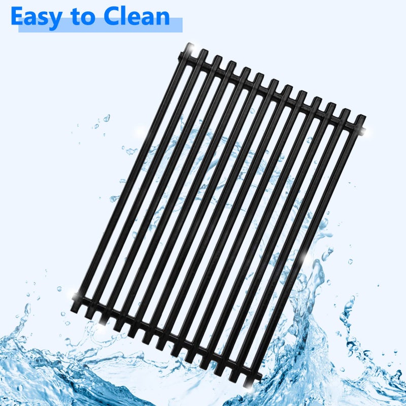 GasSaf Grill Grates for Weber Spirit 300, Spirit 700, Genesis Silver Gold B|C, Platinum B|C, Porcelain Grid Grates Replacement for Genesis 1000-3500, Gas Grill Parts for Weber 7525 (17.4 x11.8) - Image 5